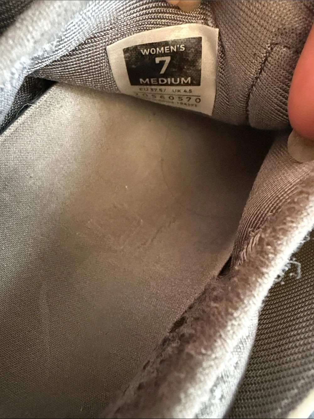 KURU Atom Womens Cloud Gray Athletic Casual Sneaker size 7